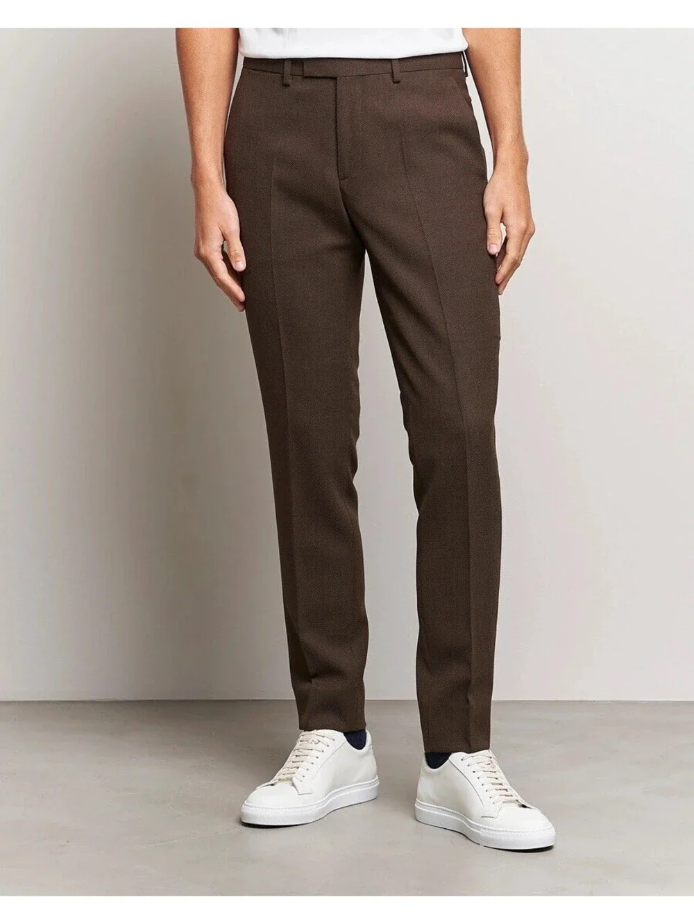 J Lindeberg Grant Micro Texture Pant Mens 48 Delicioso Brown Slim Fit Sz Med US